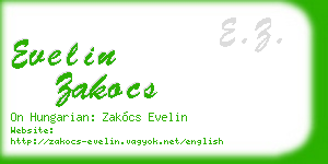 evelin zakocs business card
