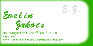 evelin zakocs business card